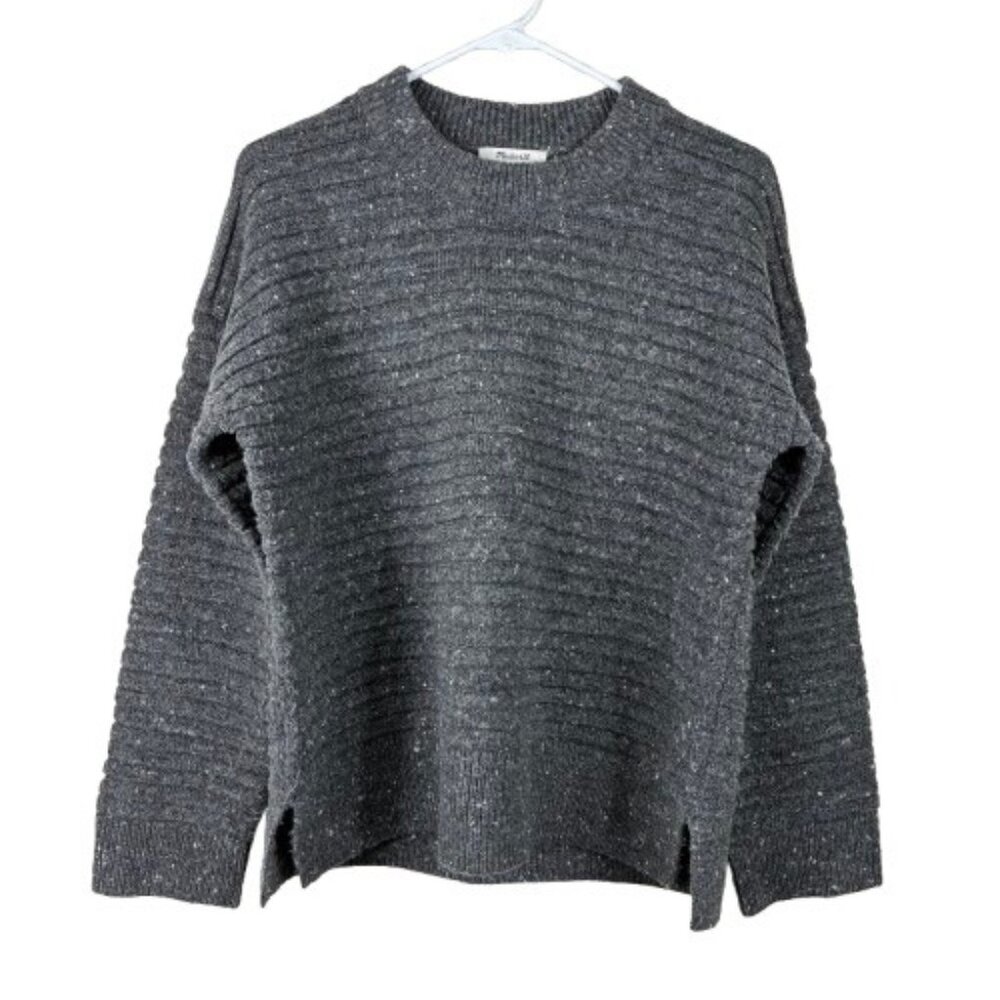 Madewell Donegal Elsmere Pullover Sweater Oversized Gray Size Small Cozy